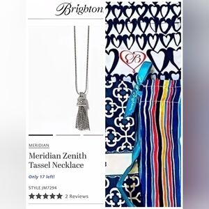 Brighton: Silver Meridian Zenith Tassel Necklace + Bag – NYE Ready 🎊